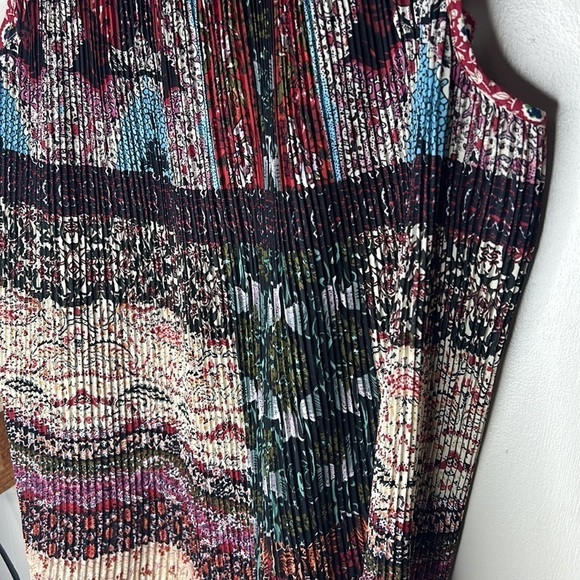 ANTHROPOLOGIE ONE SEPTEMBER Tamarosa Pleated Sleeveless Boho Blouse Size Medium - Picture 9 of 16